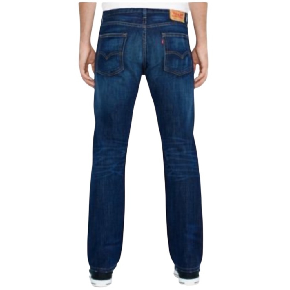 Levi's 513 Men's Slim Straight Leg Jeans Blue Dark Wash Size 29 32
